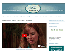 Tablet Screenshot of matzfamilychiropractic.com